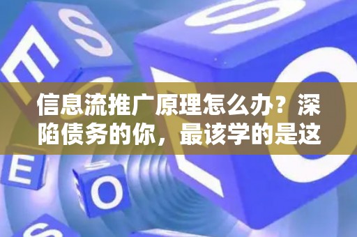 信息流推广原理怎么办？深陷债务的你，最该学的是这个！